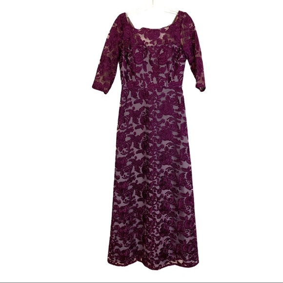 JS Collections Embroidered Lace Dress Floral 2 - Picture 7 of 14
